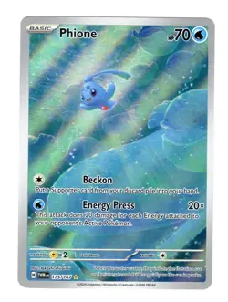 Phione Illustration Rare 175/167 Twilight Masquerade Pokemon Card NM - Image 1