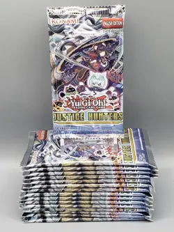 Yugioh TCG Justice Hunters 7-Card Booster Pack Lot of 16 - Image 1