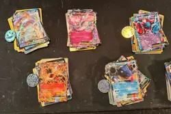 20 Pokemon Cards, All Holo & Reverse-Holo, EX, GX, V, Random Lot - Image 4