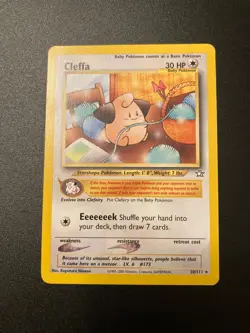 Cleffa 20/111 Rare Neo Genesis Non Holo Pokemon Card - LP - Image 1