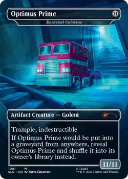 1 x FOIL Optimus Prime - Darksteel Colossus NM Secret Lair Double sided - Image 2