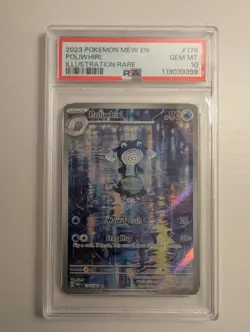 Pokemon Poliwhirl 176/165 2023 S&V 151 Illustration Rare Card - PSA 10 GEM MINT - Image 1