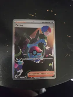 Pokemon TCG Penny Paldean Fates Trainer Holo Card 239/091 - Image 1