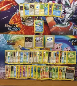 Vintage Pokemon Card Lot Fire E Series Houndoom Meganium Bulbasaur 57 Cards - Image 1
