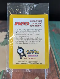 POKEMON 2001 MOVIE SEALED PROMO NEO TRADING CARD - Image 1