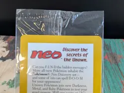 POKEMON 2001 MOVIE SEALED PROMO NEO TRADING CARD - Image 2