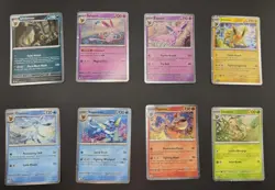 Pokemon TCG Prismatic Evolutions Costco Mini Tin Cosmos Promo Cards Set Of 8 NM - Image 1