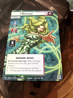 Marvel Champions Next Evolution Promo Card Vertigo Full Art - Image 1