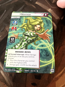 Marvel Champions Next Evolution Promo Card Vertigo Full Art - Image 2