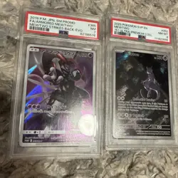 Mewtwo 151 Illustration Rare Pokemon Card PSA Mewtwo Strikes Back lot of 2 promo - Image 1