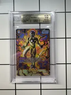Dragon Ball Super Card Game Golden Frieza Secret Rare Alternate Art BGS 10 - Image 1