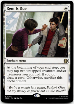Rent is Due [Marvel's Spider-Man] MTG Magic NM/M ⚪ *Ships Now!* - Image 3