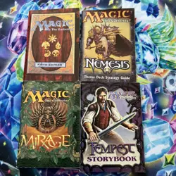 Magic The Gathering 4 Book Lot - Tempest Fifth Edition Mirage Nemesis Strategy - Image 1