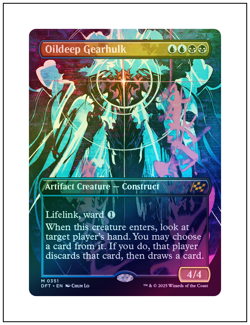 1x Oildeep Gearhulk, Foil, Borderless Art, Magic MTG NM - Image 1