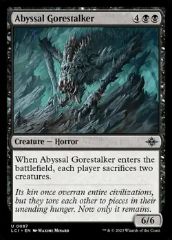 Abyssal Gorestalker Light Play, English Magic the Gathering MTG The Lost Caverns - Image 1