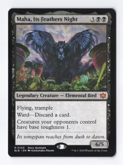 maha, its feathers night #100 mythic - Magic: The Gathering bloom burrow - Image 1