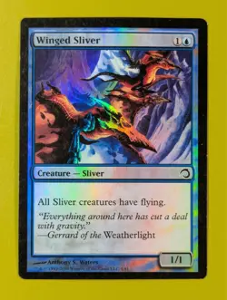 FOIL Winged Sliver x1 Premium Deck Series: Slivers 1x MTG Magic the Gathering - Image 1