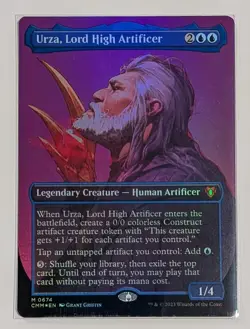 MTG Urza, Lord High Artificer - Borderless Foil - CMM 674 NM - Image 1