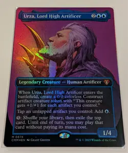 MTG Urza, Lord High Artificer - Borderless Foil - CMM 674 NM - Image 2