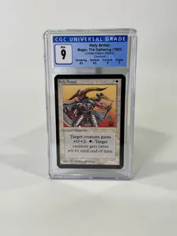 Alpha Holy Armor CGC 9 Graded Magic MTG - Image 1
