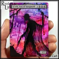 K'rrik, Son of Yawgmoth Alter - Hand Painted MTG Altered Art Magic the Gathering - Image 1