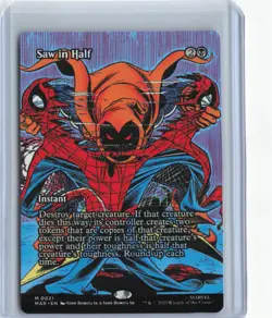 MTG Spider-Man Regular Borderless Eternal Legal Saw in Half 0021 - Image 1