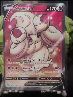 Alcremie v Full Art Ultra Rare Pokemon TCG Card 064/072 Shining Fates - Image 1