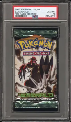 Pokemon EX Emerald Groudon Booster Pack PSA 10 2005 Graded New Cert Low Pop 6 - Image 1