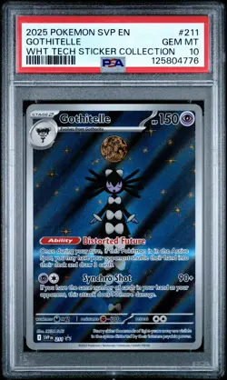2025 POKEMON WHITE FLARE TECH STICKER COLLECTION GOTHITELLE PSA 10 - Image 1