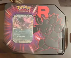 NEW! Pokemon TCG Team Rocket’s Nidoking Tin - Sealed - In Hand - Image 1