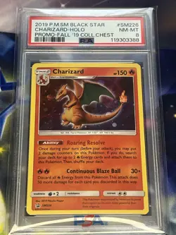 Pokemon Charizard Holo SM226 Fall Collector's Chest PSA 8 NM/Mint - Image 1