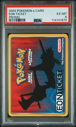 2003 POKEMON E CARD PROMO EON TICKET PSA 6 - Image 1