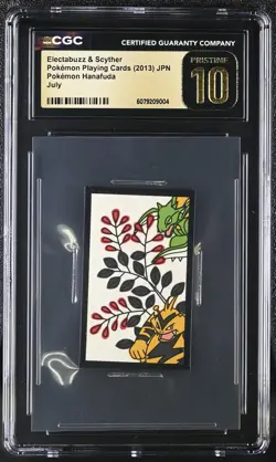 ELECTABUZZ SCYTHER 2013 POKEMON HANAFUDA Card Kanto April CGC 10 PRISTINE POP 22 - Image 1