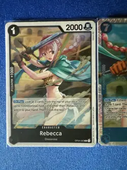 Rebecca One Piece TCG 2-card lot OP10 Super Rare+OP04 Rare - ships PWE - Image 3