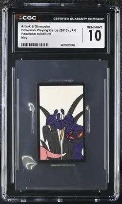 SLOWPOKE ARBOK 2013 POKEMON HANAFUDA Japan Card Kanto May CGC 10 Gem Mint Pop 9 - Image 1