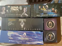 Star Trek CCG Lot of Card Storage Boxes & Slipcovers All Good Things Anthology - Image 1