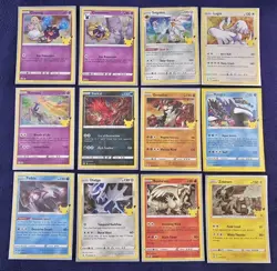 Pokemon Celebrations Legendaries Holo 12x Pokemon Card Lot - Image 1