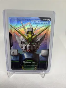Gundam Card Game Newtype Rising Unicorn Gundam Resource R-004 C+ Foil Alt Art - Image 1