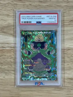 2022 Dragon Ball Super Card Game Broly True Power Awakened BT19-098 SR PSA 10 - Image 1