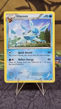 Pokemon TCG Glaceon 30/108 Dark Explorers Non-Holo Rare Card LP - Image 1