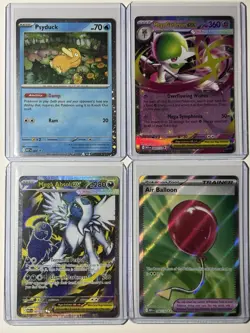 Pokemon TCG - Mega Evolution 4 Card Lot Psyduck Promo, Mega Absol ex UR, & More - Image 1