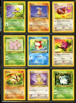 1999 Pokemon JUNGLE & FOSSIL Set COMPLETE Unlimited Edition COMMON Cards Lot NM+ - Image 2