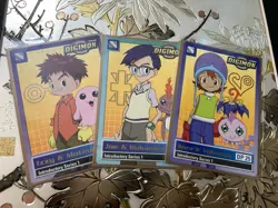 Digimon Card Introductory Series Lot of 3 Joe Sora Izzy Vintage 1999 - Image 1