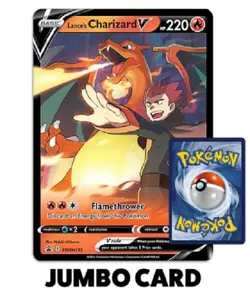 Lance’s Charizard V JUMBO Card SWSH133 Pokemon TCG Celebrations Oversized - Image 1