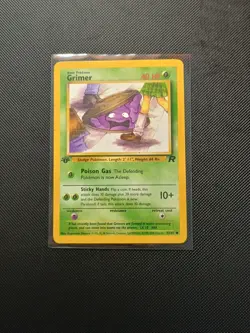 Pokemon Grimer 57/82 LP 1st Edition Team Rocket, Vintage Pokemon Cards - Image 1