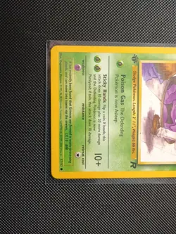 Pokemon Grimer 57/82 LP 1st Edition Team Rocket, Vintage Pokemon Cards - Image 3