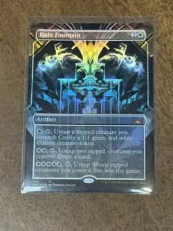 MTG English Halo Fountain (Borderless) NM Foil Streets of New Capenna - Image 1