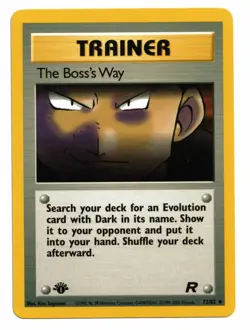 Pokemon Card: The Boss's Way 73/82 1st Edition Team Rocket Set Rare! EXC - Image 1