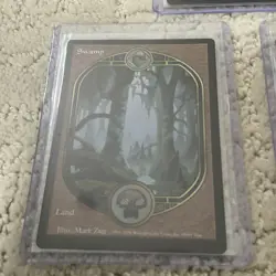 Lot of (3) Swamp And Mountain (UGL) Unglued nm MTG Rare - Image 4