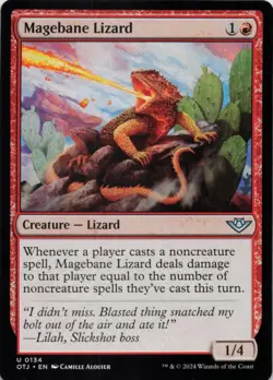 Magebane Lizard #0134 MTG Outlaws of Thunder Junction OTJ Uncommon Near Mint - Image 1